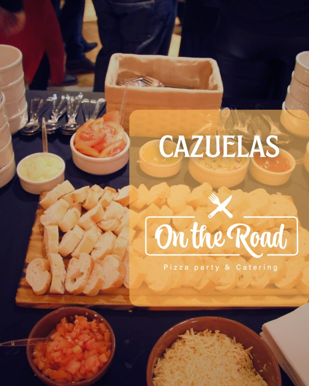 Estación de cazuelas con acompañamientos