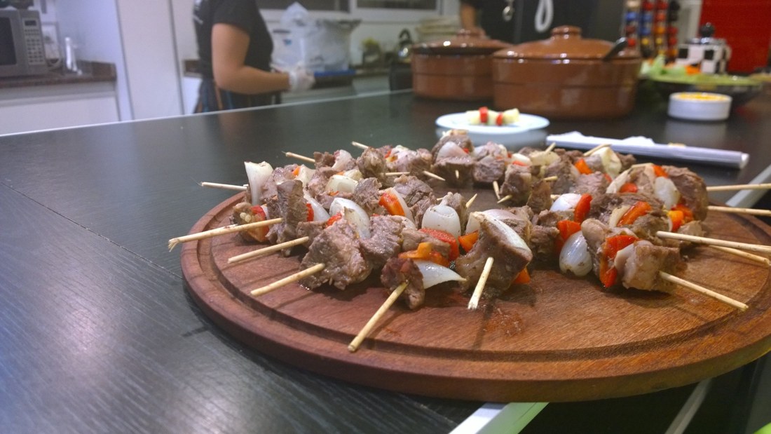 Brochettes de carne y vegetales de OTR